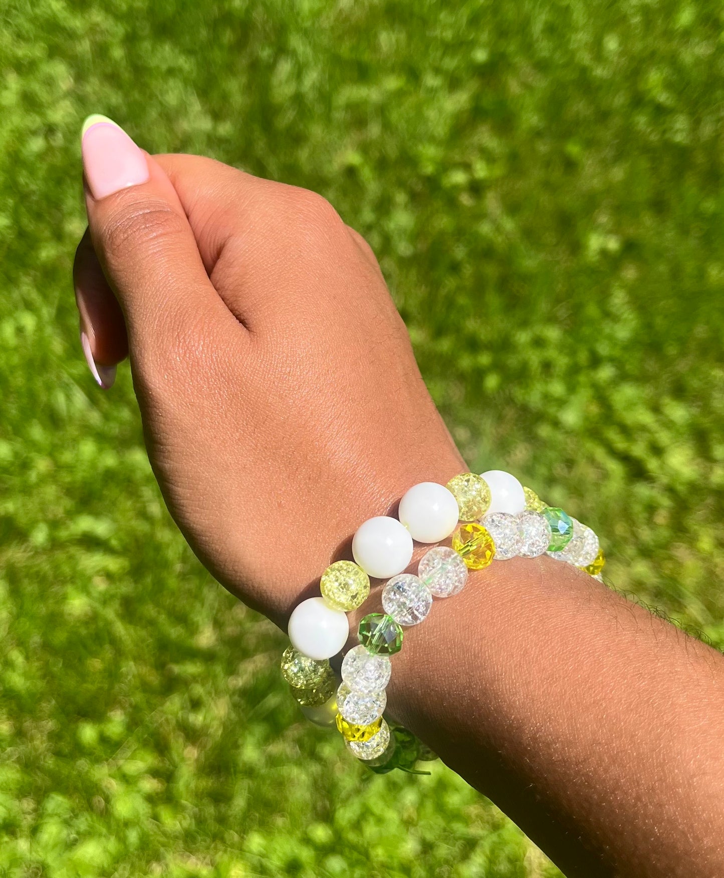 Crystal Meadow Bracelet Duo