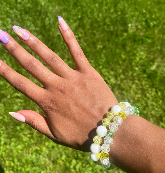 Crystal Meadow Bracelet Duo