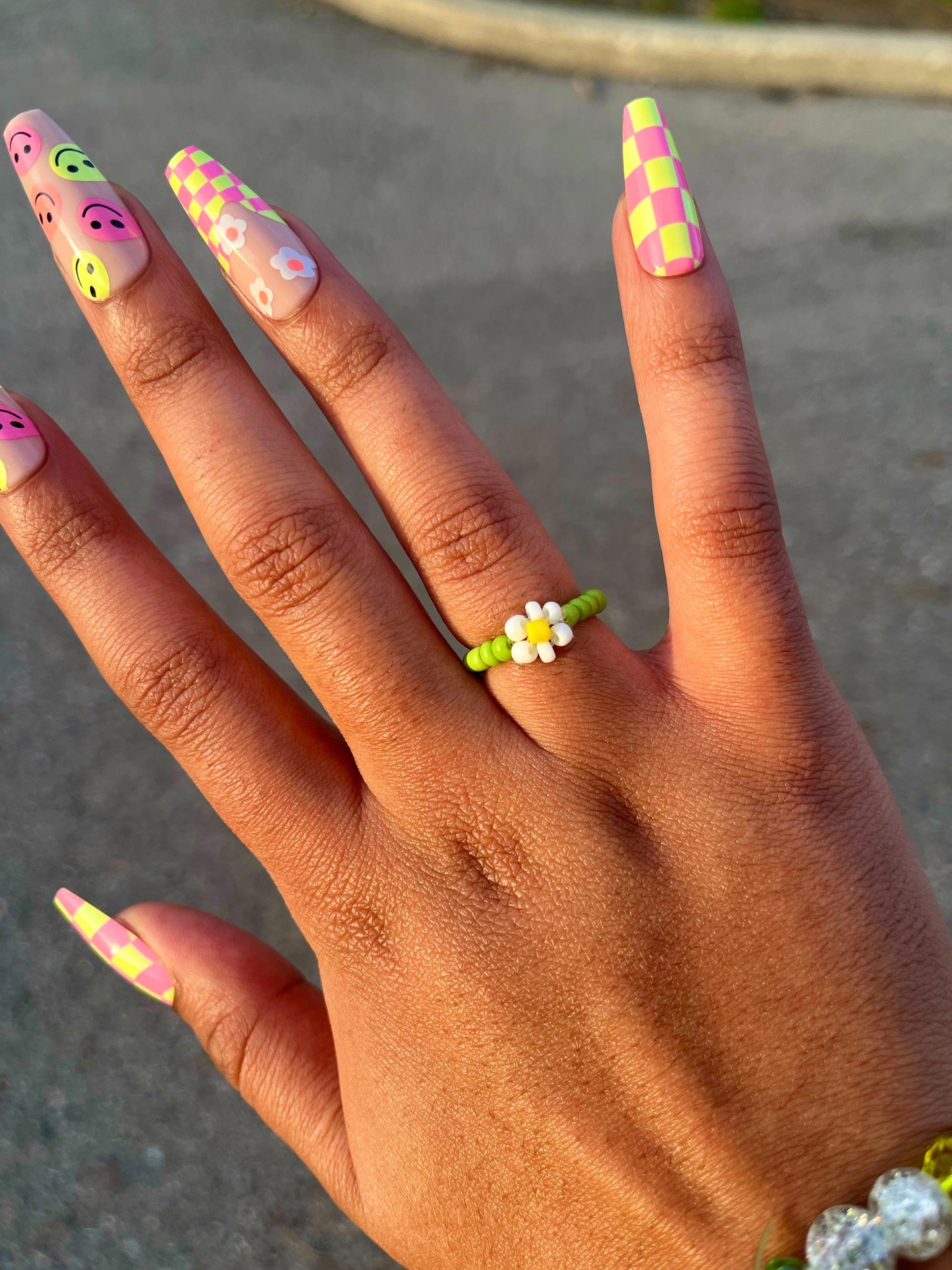 Flower Bead Rings