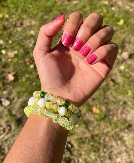 Simple Daisy Bracelet and Ring Set