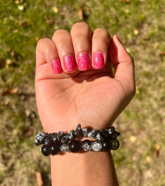 Speckled Dalmatian Bracelet and Ring Set