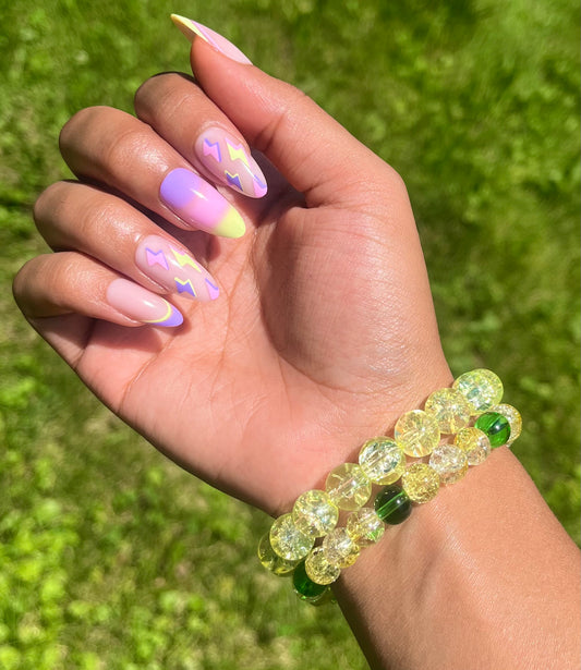 Flourishing Lime Light Bracelet Duo