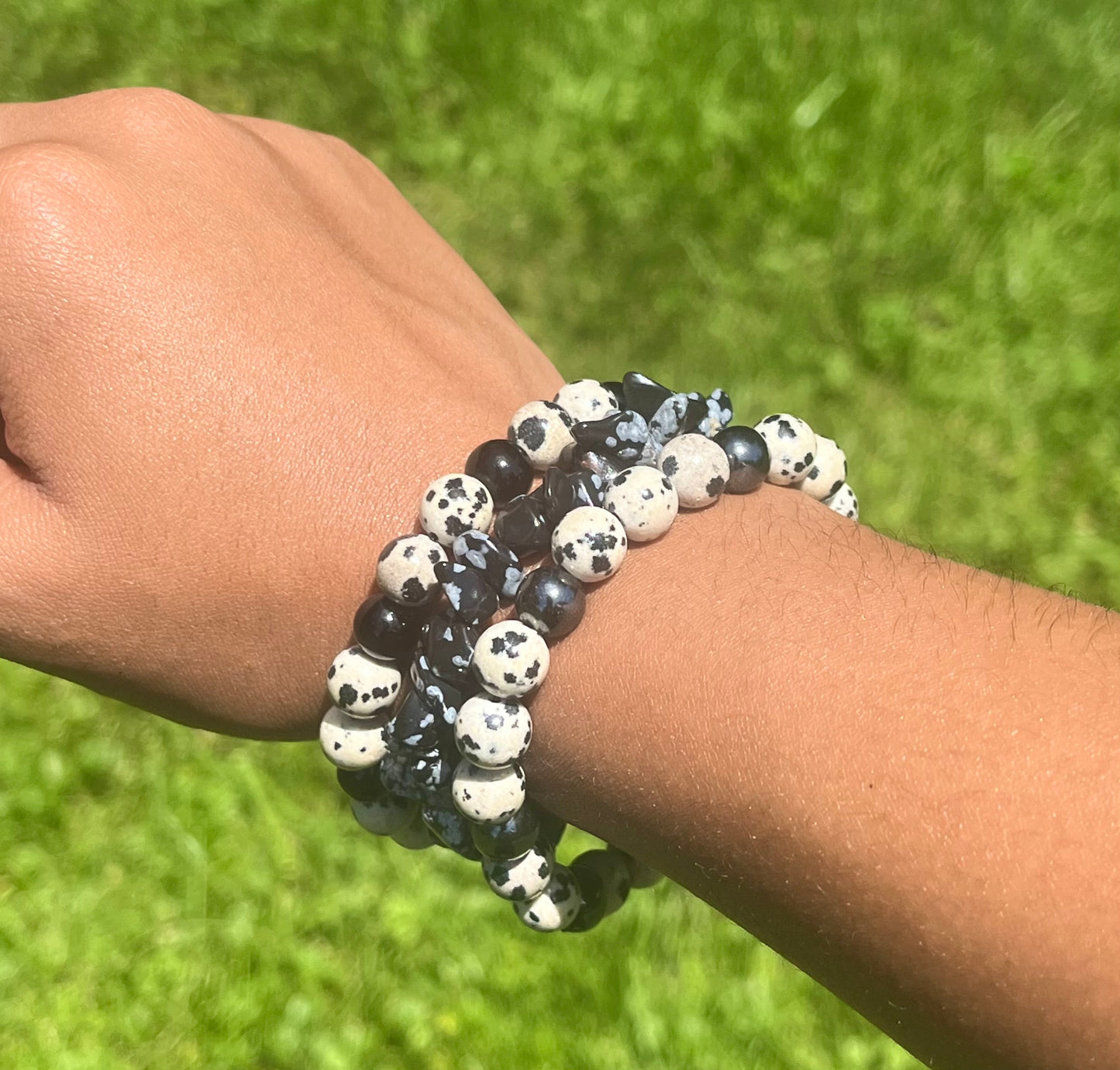 Speckled Dalmatian Bracelet Stack (Men)