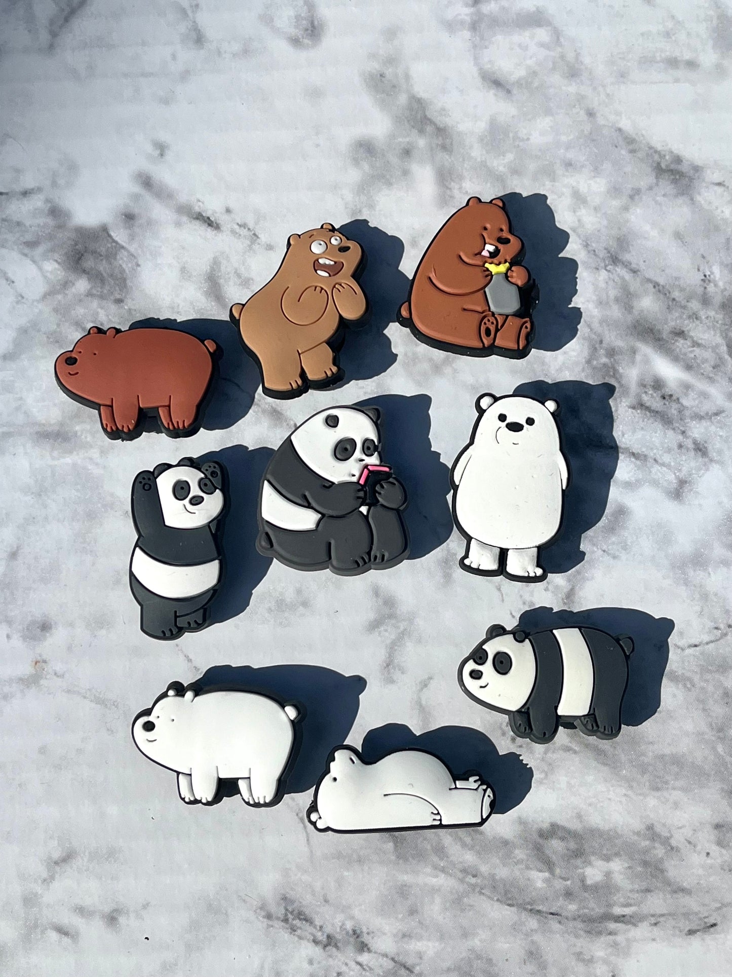 We Bare Bears Croc Charm Set