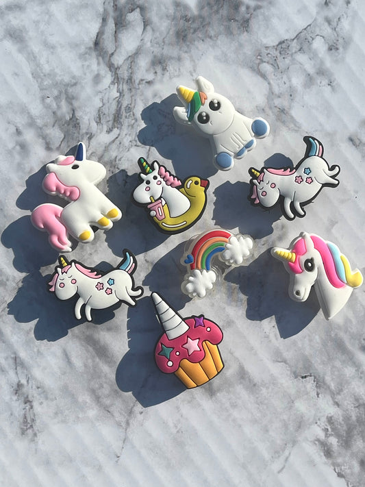 Unicorn Croc Charm Set