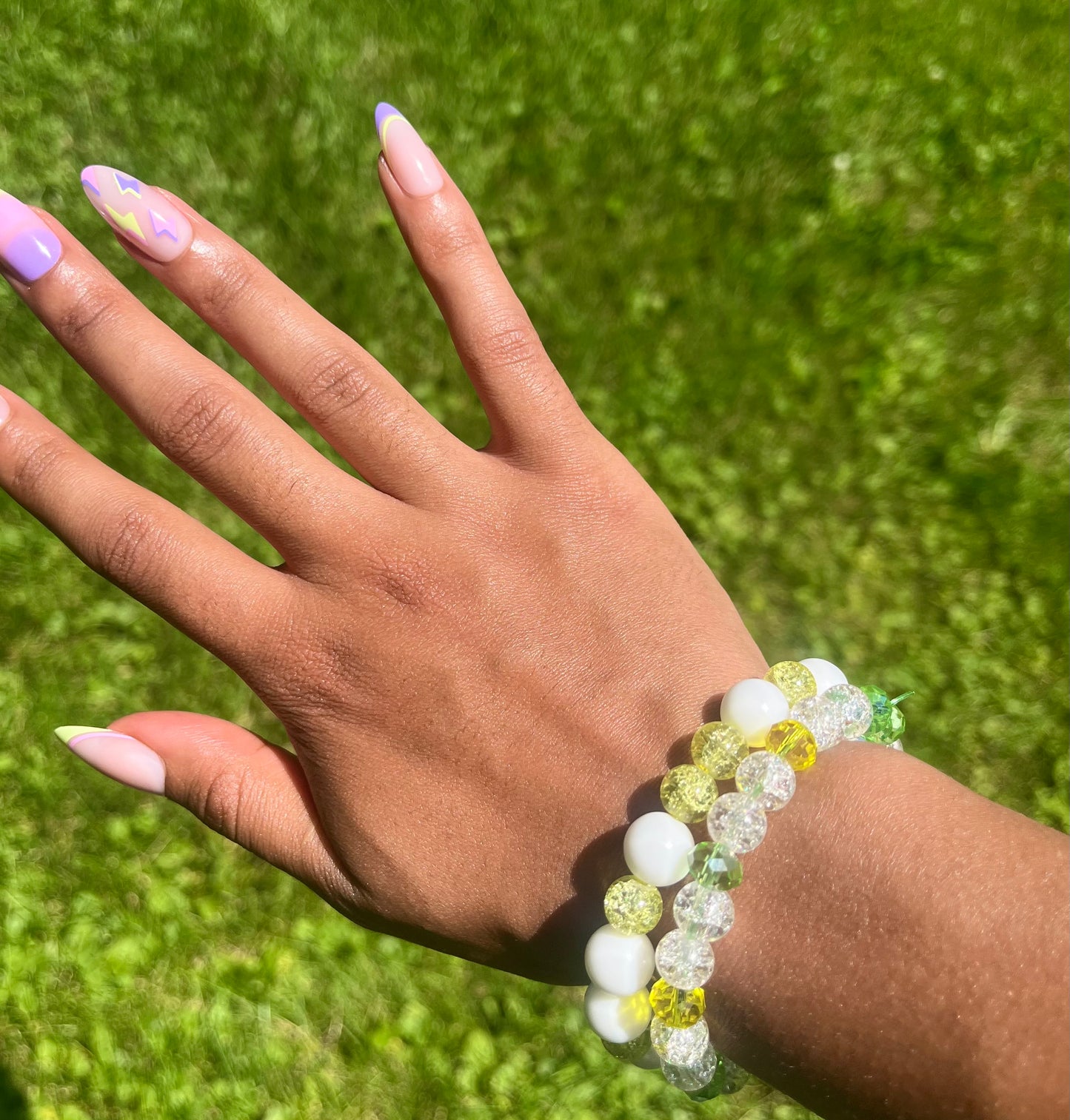 Crystal Meadow Bracelet Duo