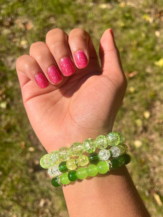 Grassy Glow Bracelet and Ring Set