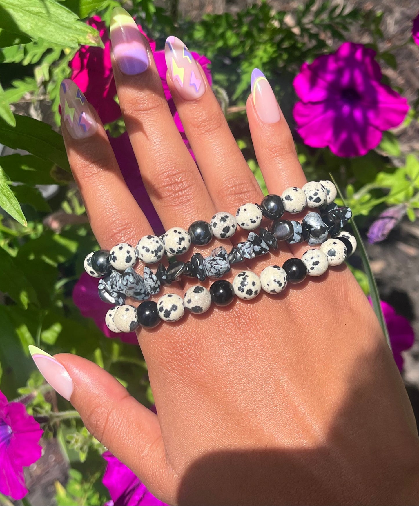 Speckled Dalmatian Bracelet Stack (Men)